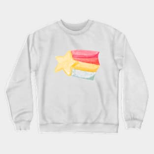 Shiny shooting star with rainbow Crewneck Sweatshirt